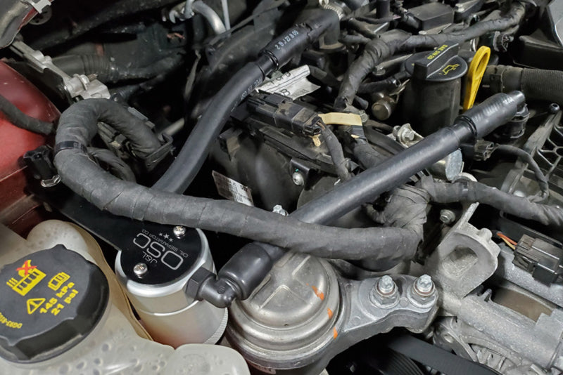 J&L 13-19 Ford Fusion 1.5L EcoBoost Oil Separator 3.0 Passenger Side - Clear Anodized - GTR Auto