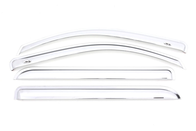 AVS 15-18 Chevy Silverado 2500 Crew Cab Ventvisor Front & Rear Window Deflectors 4pc - Chrome - GTR Auto