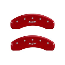 Load image into Gallery viewer, MGP Rear set 2 Caliper Covers Engraved Rear MGP Yellow finish black ch 25049RMGPYL