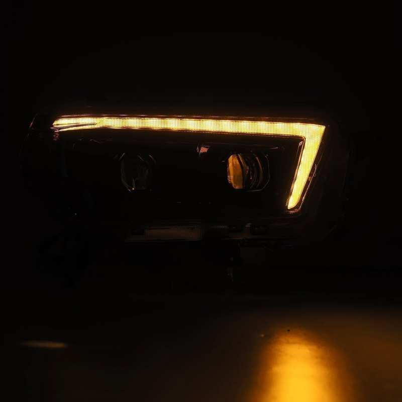 AlphaRex 10-13 Toyota 4Runner LUXX LED Proj Headlights Plank Style Alpha Black w/Seq Signal/DRL - GTR Auto