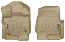 Load image into Gallery viewer, Husky Liners 15-23 Ford F-150 Super/Super Crew Cab WeatherBeater Tan Front Floor Liners - GTR Auto