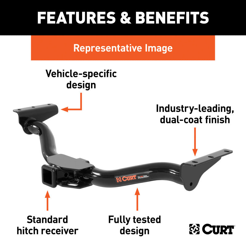 Curt 04-07 Dodge Grand Caravan w/Stow & Go Class 3 Trailer Hitch w/2in Receiver BOXED
