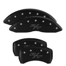 Load image into Gallery viewer, MGP 4 Caliper Covers Engraved Front &amp; Rear Vintage Style/RT Black finish silver ch