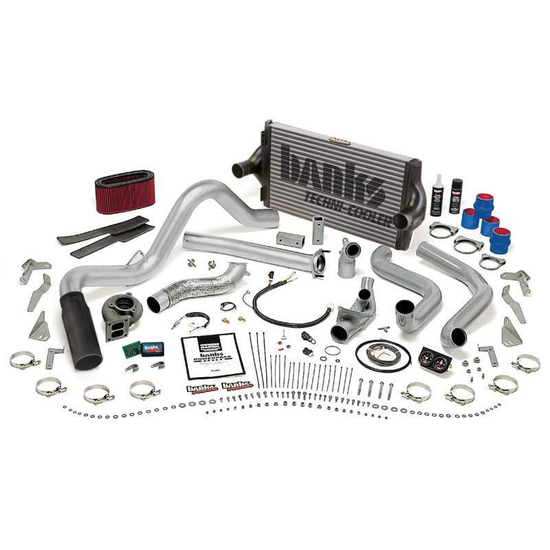 Banks Power 94-95.5 Ford 7.3L Man PowerPack System - SS Single Exhaust w/ Black Tip - GTR Auto