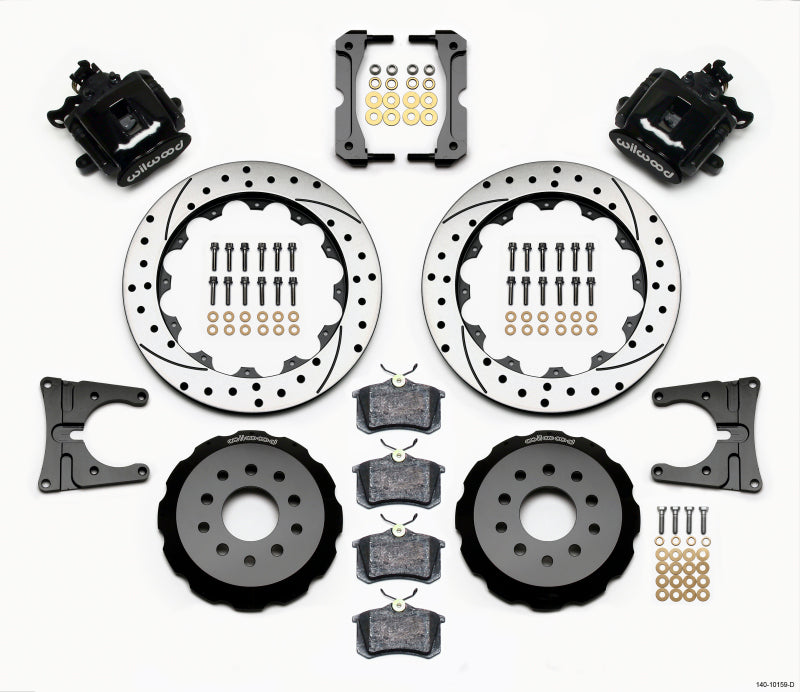 Wilwood Combination Parking Brake Rear Kit 12.88in Drilled 2005-2014 Mustang - GTR Auto
