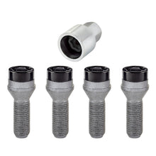Load image into Gallery viewer, McGard Wheel Lock Bolt Set - 4pk. (Cone Seat) M14X1.5 / 17mm Hex / 31.0mm Shank Length - Black - GTR Auto