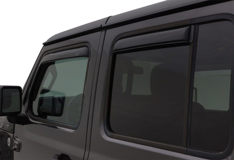 AVS 2018 Jeep Wrangler Unlimited (4-Door) Ventvisor In-Channel Window Deflectors 4pc - Smoke - GTR Auto
