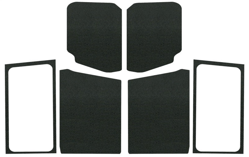 DEI 18-23 Jeep Wrangler JL 2-Door Boom Mat Complete Headliner Kit - 7 Piece - Black - GTR Auto
