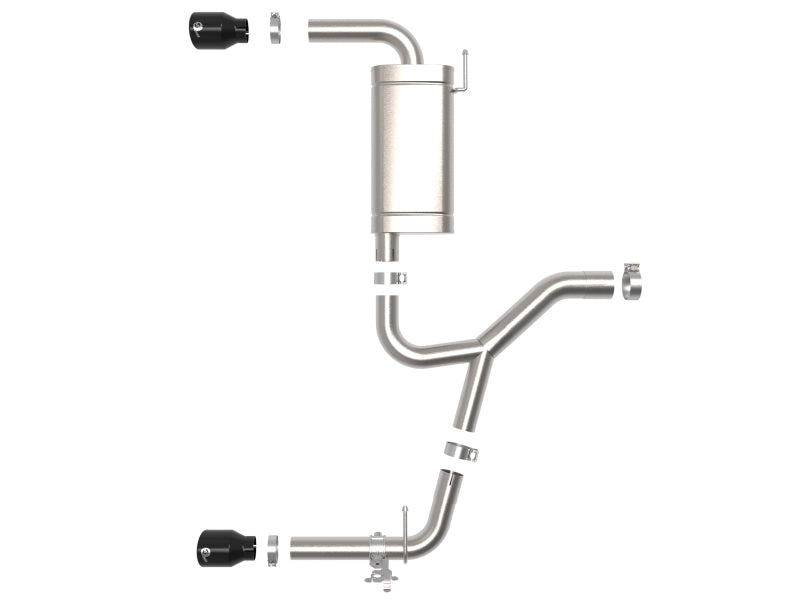 aFe MACHForce XP Exhausts Axle-Back 15-21 BMW X1 2.0L (t) (SS w/Black Tips) - GTR Auto