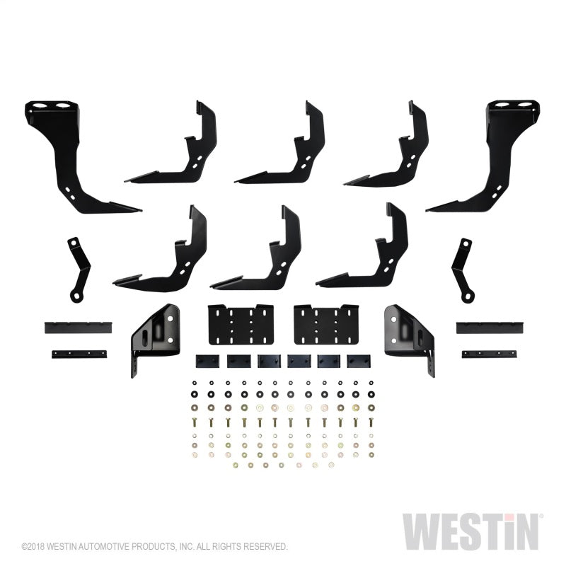 Westin 2019 Chevrolet Silverado/Sierra 1500 Crew Cab (5.5ft) R5 Modular Nerf Step Bars - Black - GTR Auto