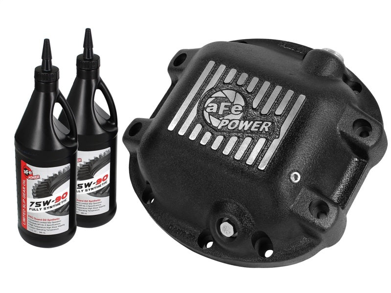 aFe Power Differential Cover Machined Fins 97-15 Jeep Dana 30 w/ 75W-90 Gear Oil 2 QT - GTR Auto