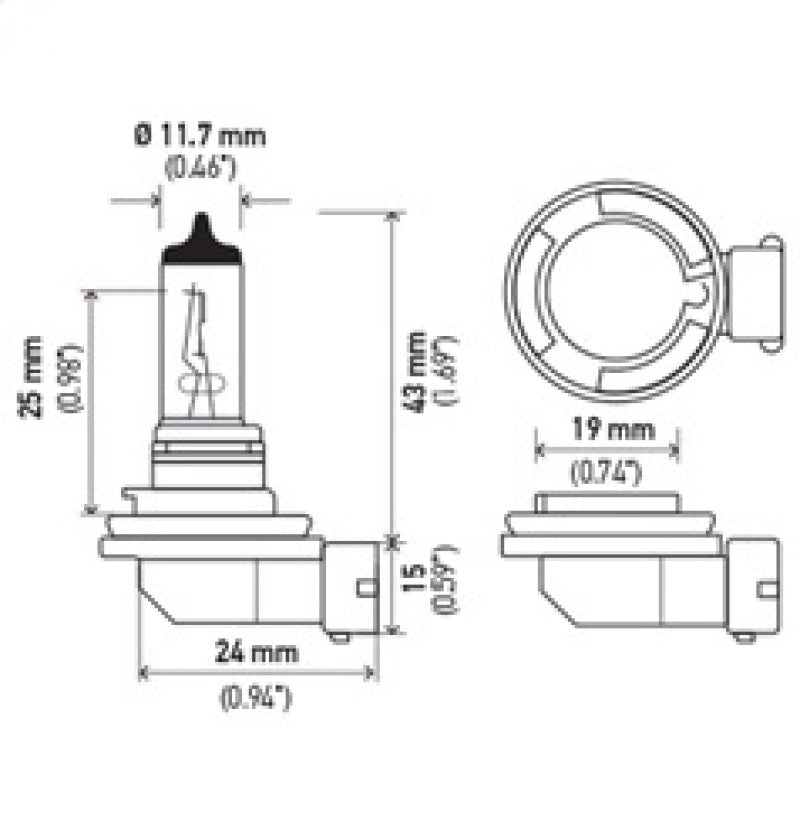Hella Bulb H11 12V 55W Pgj192 T4 - GTR Auto