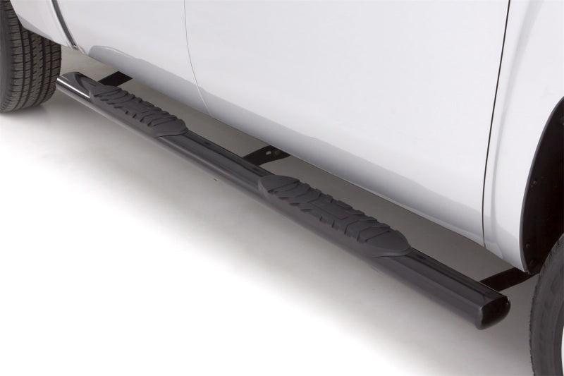 Lund 99-13 Chevy Silverado 1500 Ext. Cab 5in. Oval Straight Steel Nerf Bars - Black - GTR Auto