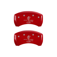 Load image into Gallery viewer, MGP Rear set 2 Caliper Covers Engraved Rear GT350 Shelby &amp; Cobra Red finish silver ch - GTR Auto