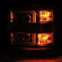 Load image into Gallery viewer, AlphaRex 15-19 Chevy Silverado 2500HD PRO-Series Headlight Plank Chrome w/Activ Light/Seq Signal/DRL - GTR Auto