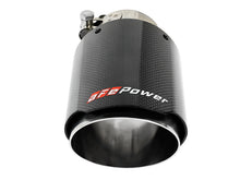 Load image into Gallery viewer, aFe MACH Force-Xp 409 SS Clamp-On Exhaust Tip 2.5in. Inlet / 4in. Outlet / 7in. L - Carbon - GTR Auto