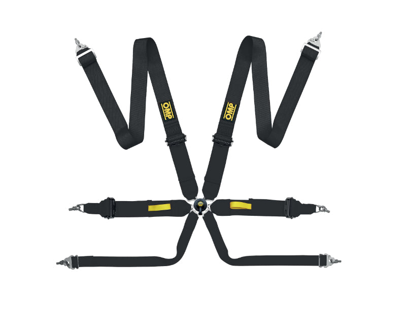 OMP Tecnica 3 Safety Harness Black - GTR Auto