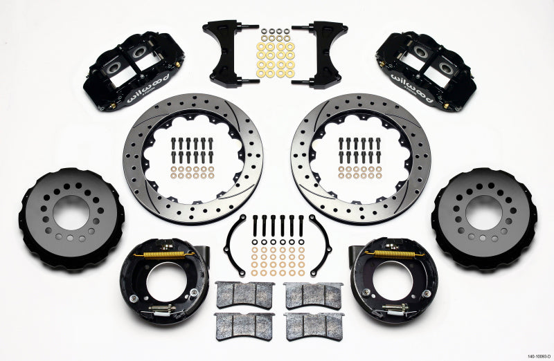 Wilwood Narrow Superlite 4R Rear P-Brk Kit 12.88in Drilled Chevy C-10 2.42 Offset 5-lug - GTR Auto