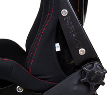 Load image into Gallery viewer, NRG FRP Bucket Seat - Reclinable (Black Cloth w/Red Stitching)