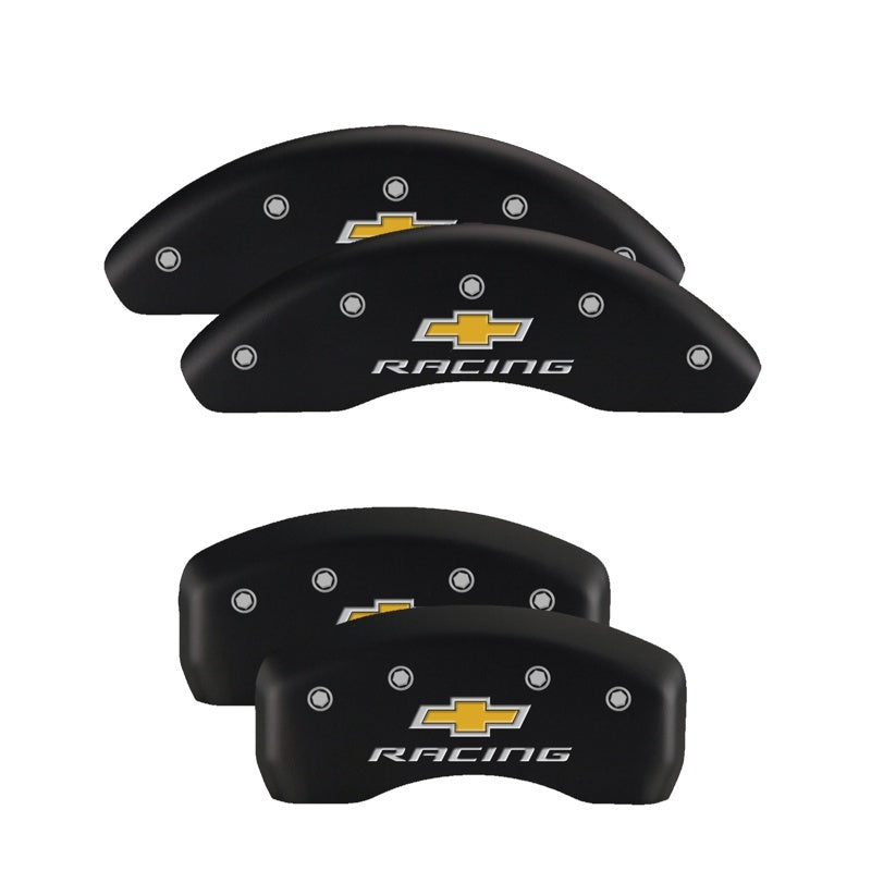 MGP 4 Caliper Covers Engraved Front & Rear MGP Red finish silver ch - GTR Auto