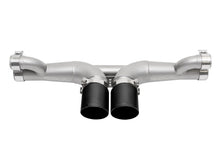 Load image into Gallery viewer, SOUL 14-19 Porsche 991 GT3 Center Muffler Bypass Exhaust - 4in Straight Cut Satin Black Tips