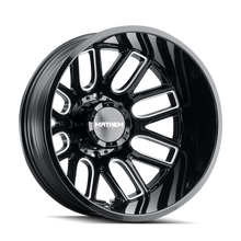 Load image into Gallery viewer, Mayhem 8107D Cogent Dually 20x8.25/8x210 BP/-192mm Offset/154.2mm Hub Black w/ Milled Spokes Wheel - GTR Auto