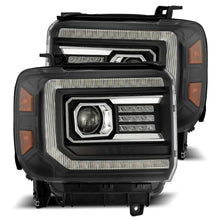 Load image into Gallery viewer, AlphaRex 14-18 GMC Sierra PRO-Series Proj Headlights Plank Style Black w/Activ Light/Seq Signal/DRL - GTR Auto