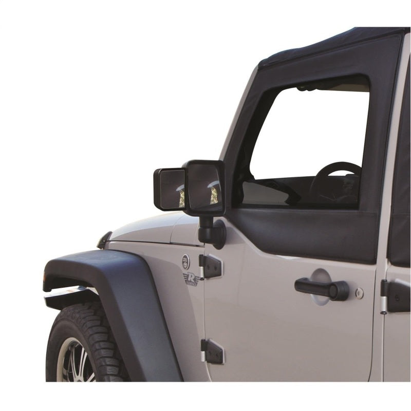 Rampage 2007-2018 Jeep Wrangler(JK) Mirror Extensions - Black - GTR Auto