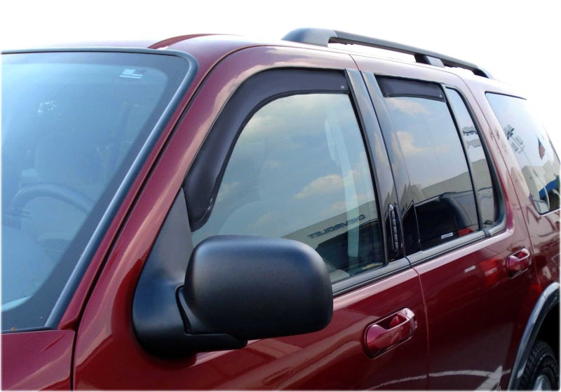 AVS 02-10 Ford Explorer (4 Door) Ventvisor In-Channel Front & Rear Window Deflectors 4pc - Smoke - GTR Auto