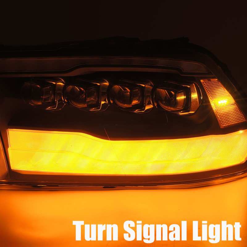 AlphaRex 09-18 Dodge Ram 1500HD NOVA LED Projector Headlights Plank Style Design Alpha Black w/DRL - GTR Auto