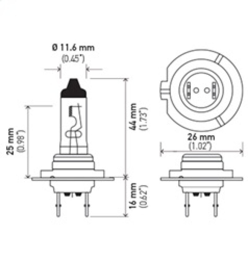 Hella Bulb H7 12V 55W PX26d T4.6 LONGLIFE - GTR Auto