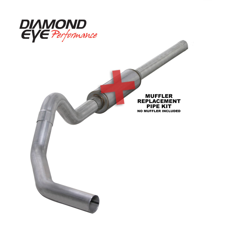 Diamond Eye KIT 4in Catback MFLR RPLCMENT PIPE Single AL: 2004.5-2007.5 DODGE CUMMINS 600 - GTR Auto