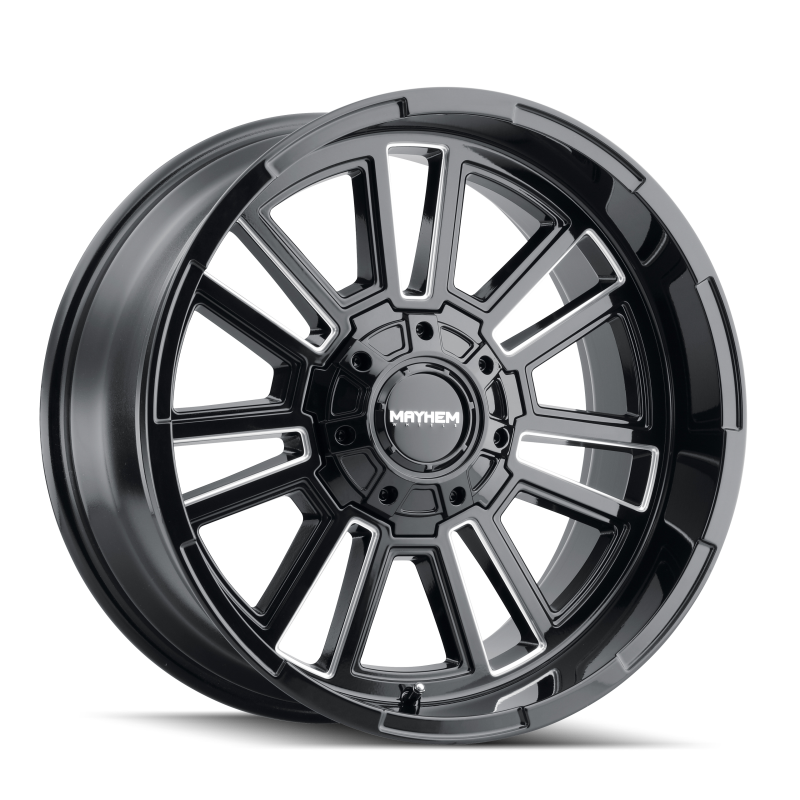 Mayhem 8115 Apollo 20x9 / 8x170 BP / 0mm Offset / 125.2mm Hub Black w/ Milled Spokes Wheel - GTR Auto