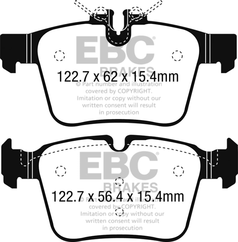 EBC 15+ Mercedes-Benz C300 (W205) 2.0 Turbo 4-matic Greenstuff Rear Brake Pads - GTR Auto