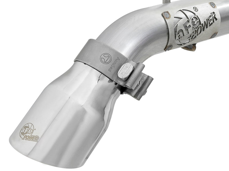 aFe MACH Force-Xp Axle-Back Exhaust System w/Polished Tip 18-20 Jeep Wrangler L4-2.0T / V6-3.6L - GTR Auto