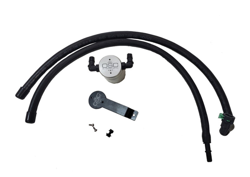 J&amp;L 2020-2024 Ford Explorer 2.3L EcoBoost Driver Side Oil Separator 3.0 - Clear Anodized - GTR Auto