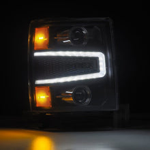 Load image into Gallery viewer, AlphaRex 14-15 Chevy 1500 PRO-Series Projector Headlights Black w/ Sequential Signal &amp;  DRL - GTR Auto