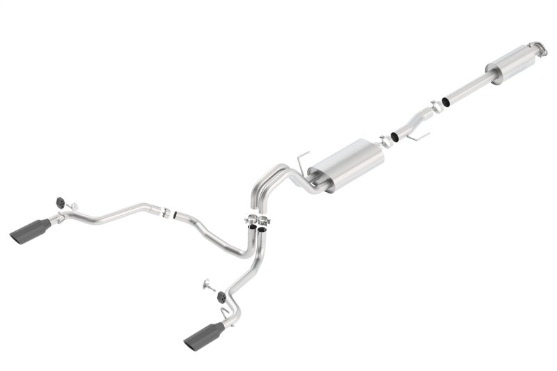 Borla 15-17 F-150 2.7/3.5L V6 EcoBoost / 5.0L V8 Black Chrome Cat-Back Touring Exhaust - GTR Auto