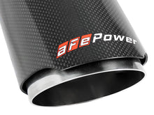 Load image into Gallery viewer, aFe MACH Force-Xp 409 SS Clamp-On Exhaust Tip 2.5in. Inlet / 4in. Outlet / 7in. L - Carbon - GTR Auto