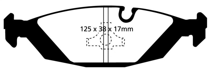 EBC 87-88 BMW M5 3.5 (E28) Redstuff Rear Brake Pads - GTR Auto