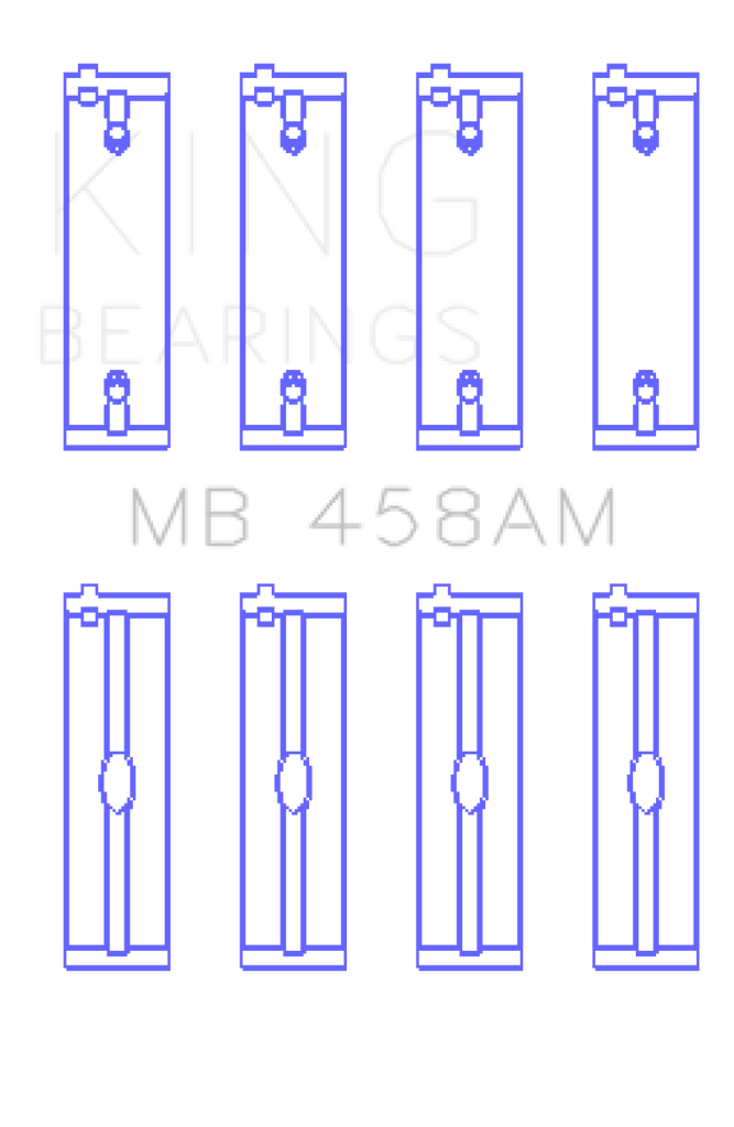 King Engine Bearings Mitsubishi 181CI 3.0L 6G72 V6 (Size STD) Main Bearing Set GMB458AM