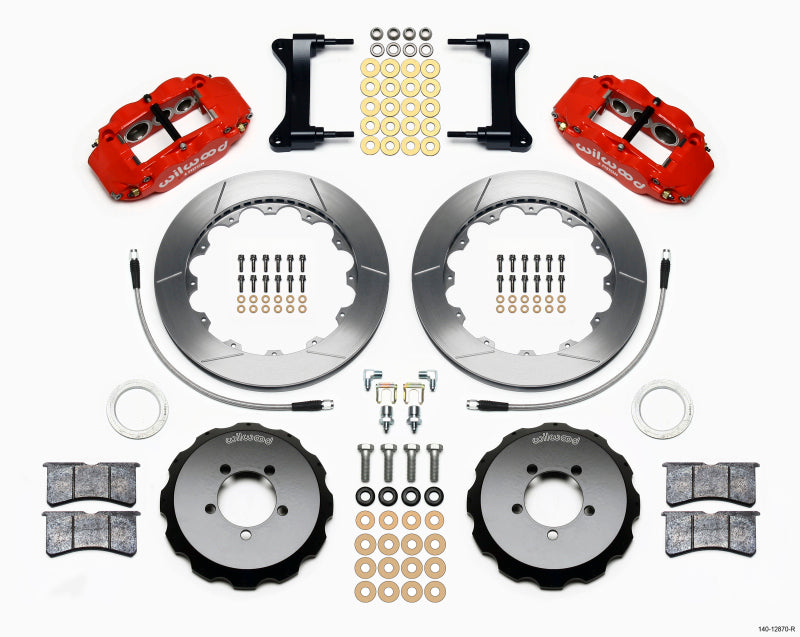 Wilwood Narrow Superlite 6R Front Hat Kit 12.88in Red 2012-Up Toyota / Scion FRS w/ Lines - GTR Auto