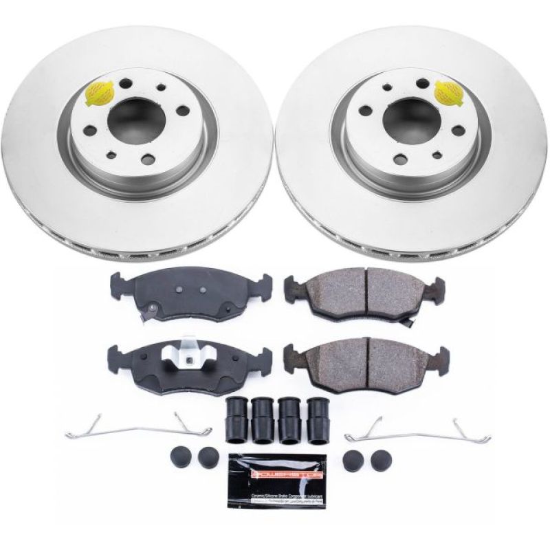 Power Stop 13-18 Fiat 500 Front Z23 Evolution Sport Coated Brake Kit CRK7168