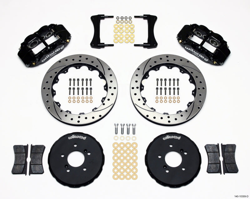 Wilwood Narrow Superlite 6R Front Hat Kit 12.88in Drilled Honda S2000 - GTR Auto