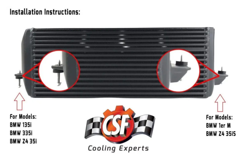 CSF 04-13 BMW 335i/xi (E90/E91/E92/E93) High Performance Stepped Core Bar/Plate Intercooler - Silver - GTR Auto