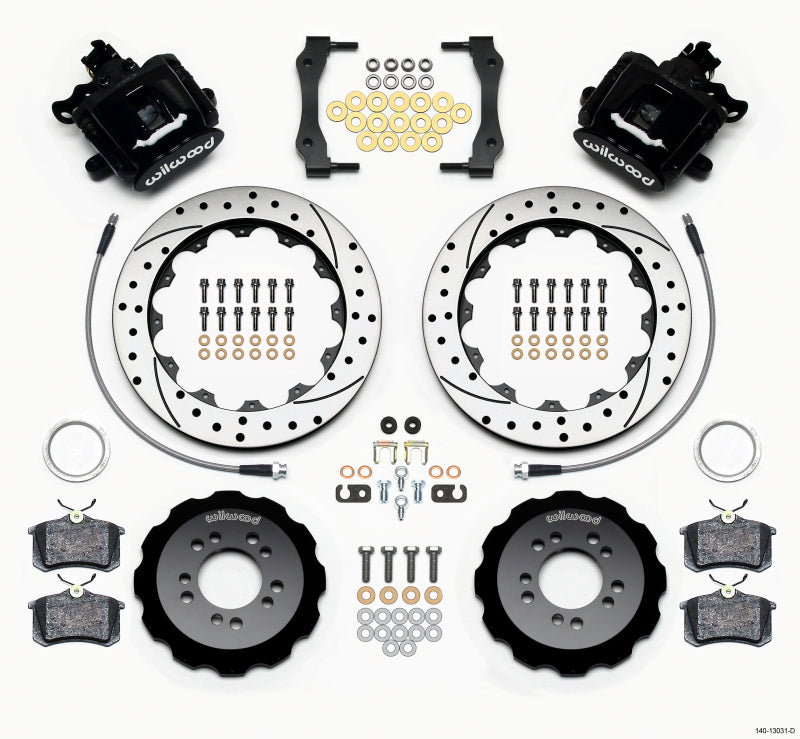 Wilwood Combination Parking Brake Rear Kit 12.88in Drilled 2013-Up Ford Focus ST w/ Lines - GTR Auto
