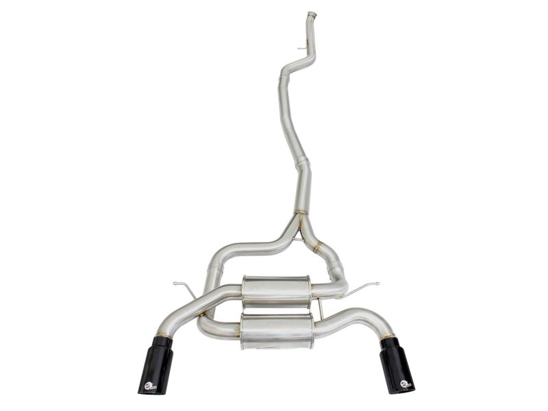 aFe MACHForce XP SS-304 Black Tip 2.5in Dia Cat Back Exhaust 12-14 BMW 335i (F30) 3.0L (t) - GTR Auto