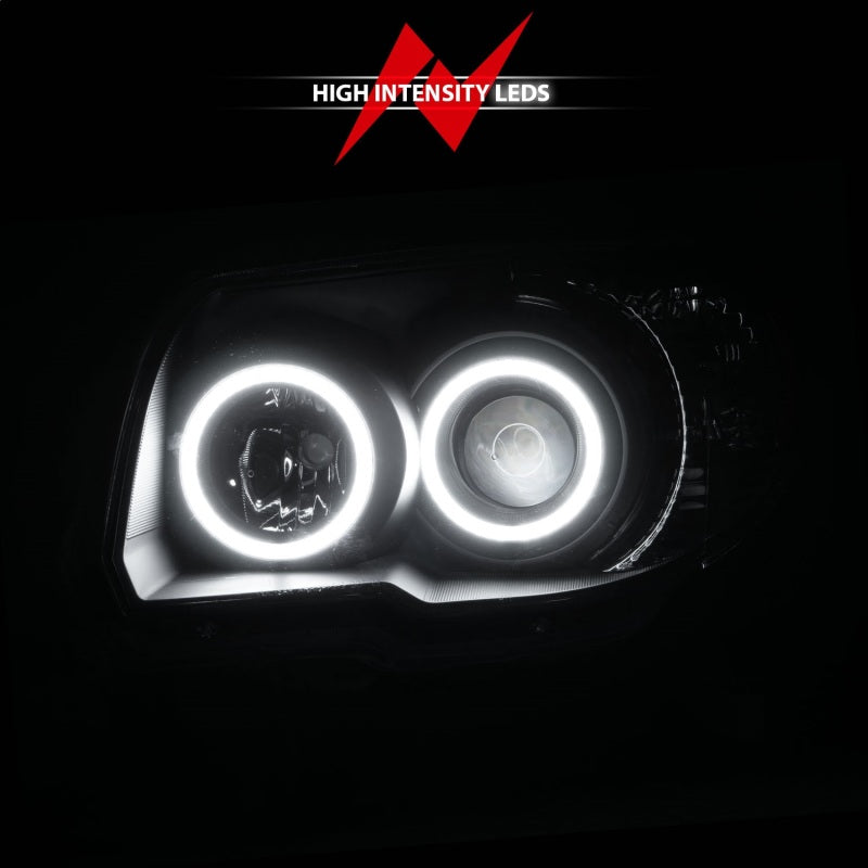 ANZO 2006-2009 Toyota 4Runner Projector Headlights w/ Halo Black - GTR Auto