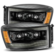 Load image into Gallery viewer, AlphaRex 06-08 Dodge Ram 1500HD LUXX LED Projector Headlights Plank Style Alpha Blk w/Seq Signal/DRL - GTR Auto