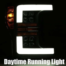 Load image into Gallery viewer, AlphaRex 17-19 Ford F-250 SD NOVA LED Proj Headlights Plank Style Gloss Blk w/Activ Light/Seq Signal - GTR Auto